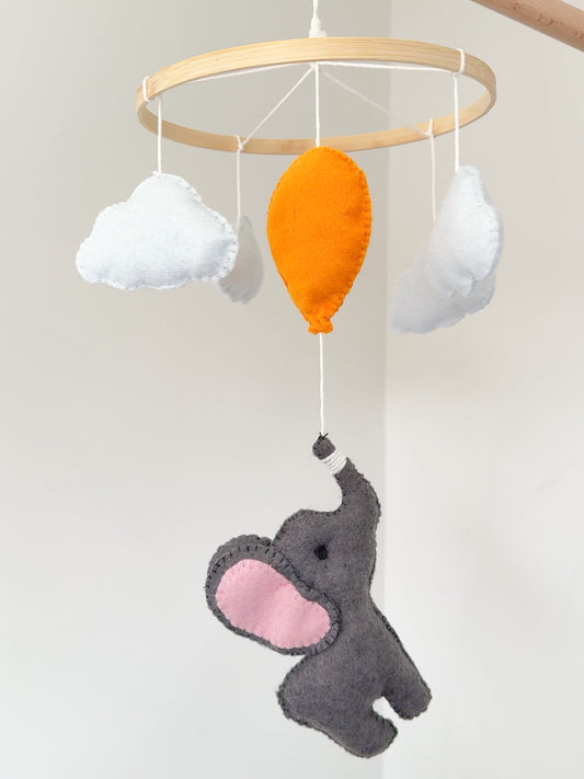 Elephant and Balloon Baby Mobile