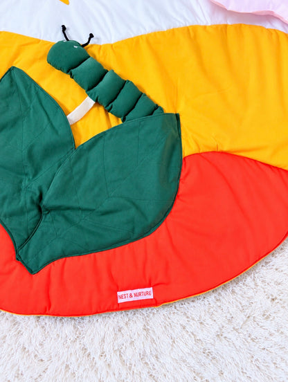 Baby Sensory Play Mat – Sunshine & Butterfly with Mirror and Rattle