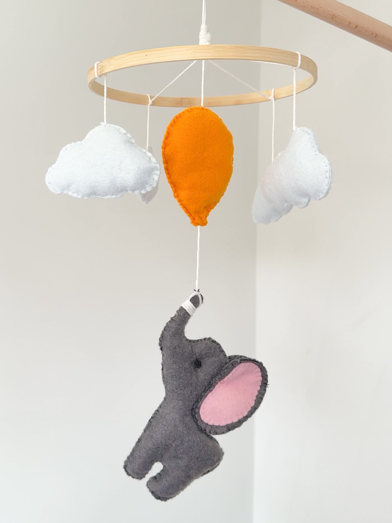 Elephant and Balloon Baby Mobile