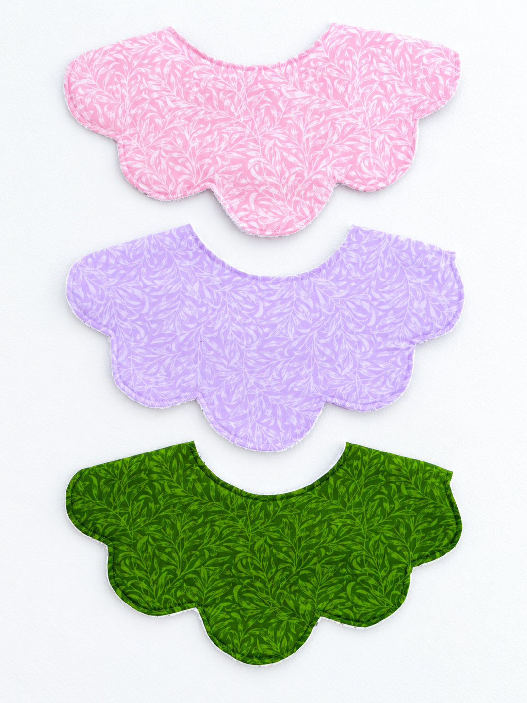 Floral Baby Bib – Soft Reusable Baby Bib in Pink, Lilac & Green