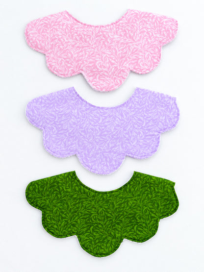 Floral Baby Bib – Soft Reusable Baby Bib in Pink, Lilac & Green