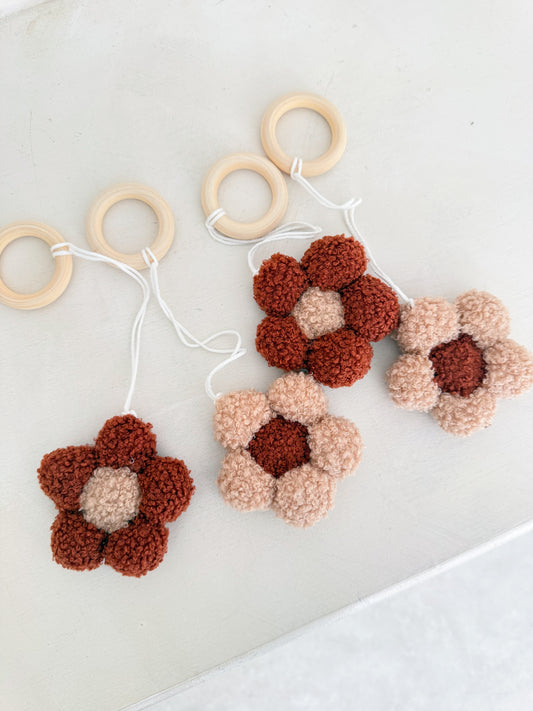 Bouclé Flower Baby Play Gym Toy Set