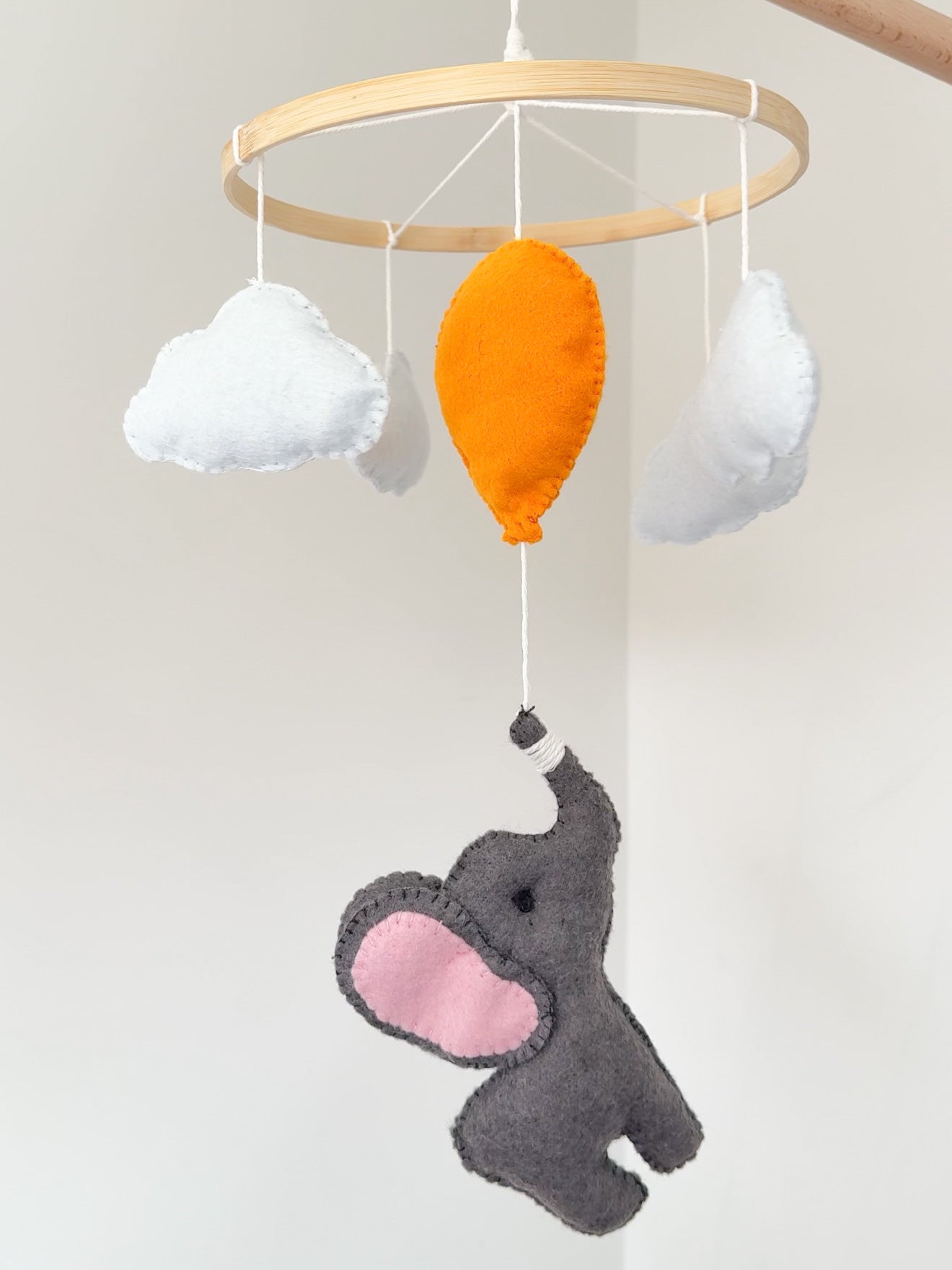 Elephant and Balloon Baby Mobile