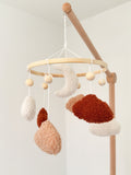 Bouclé Moon & Clouds Baby Mobile