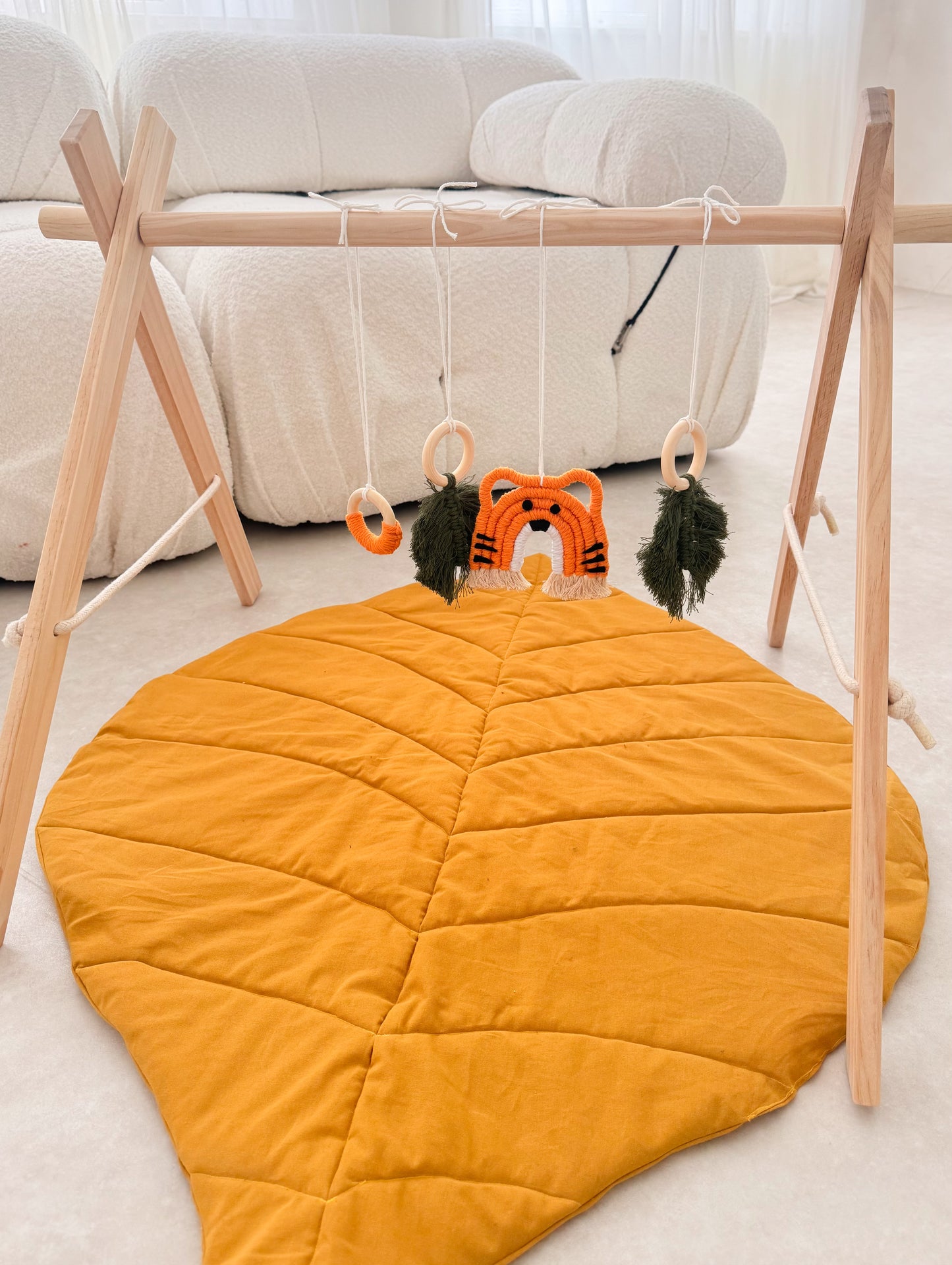 Tiger Macramé Baby Play Gym Toy Set