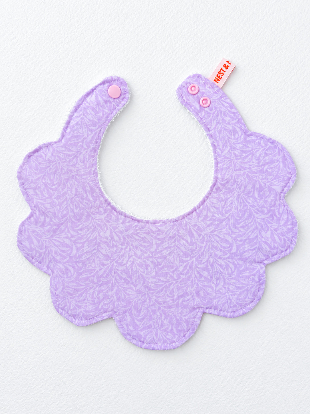 Floral Baby Bib – Soft Reusable Baby Bib in Pink, Lilac & Green