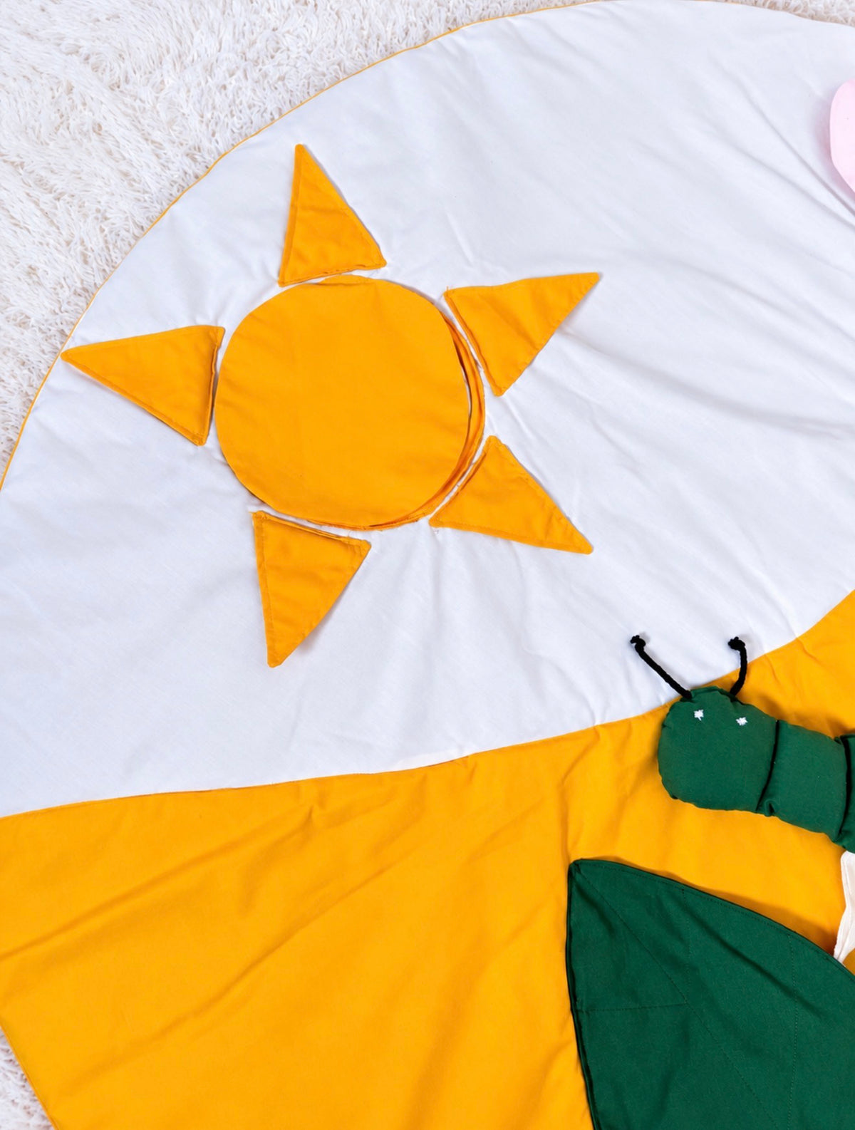 Baby Sensory Play Mat – Sunshine & Butterfly with Mirror and Rattle