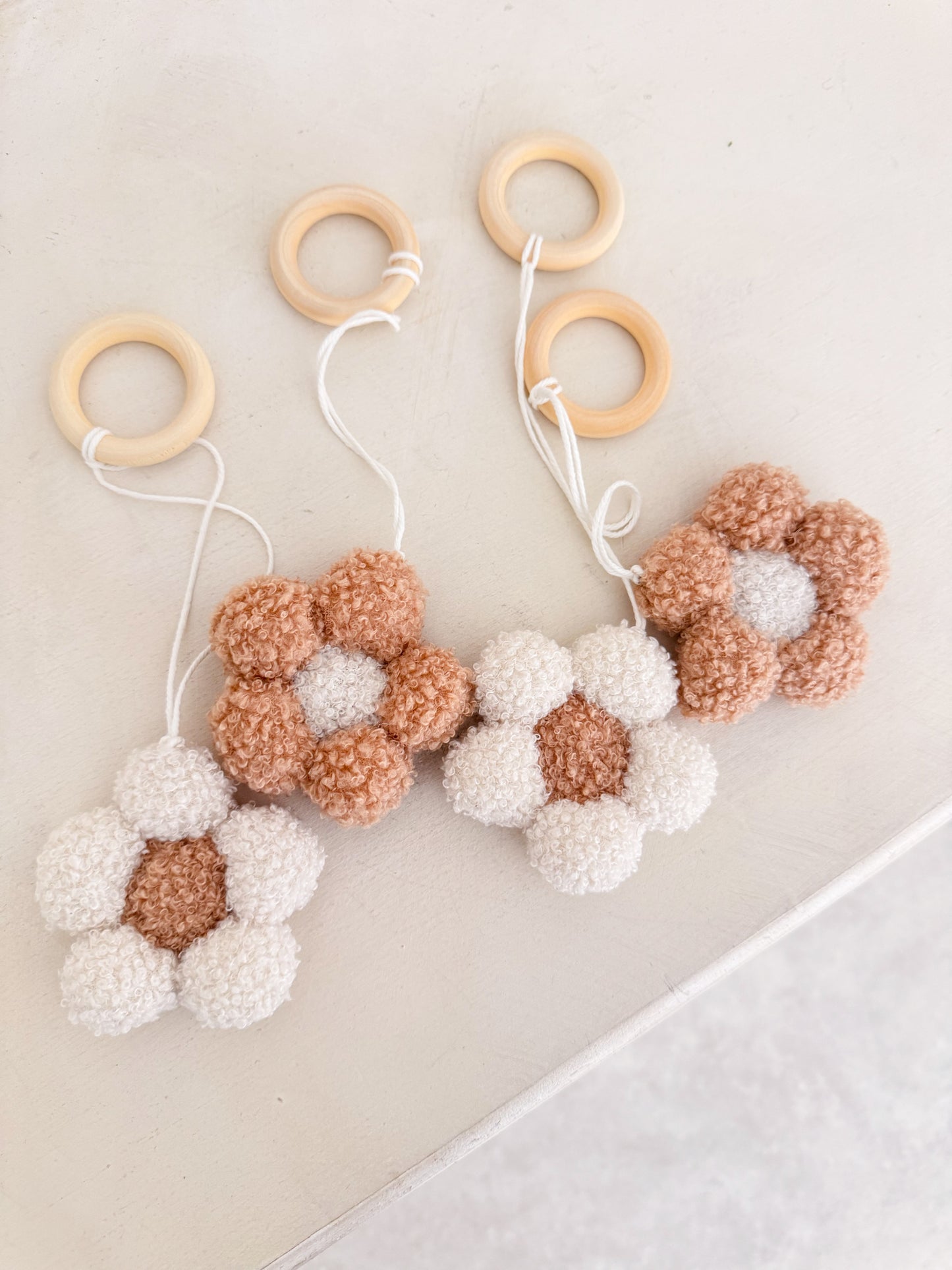Bouclé Flower Baby Play Gym Toy Set