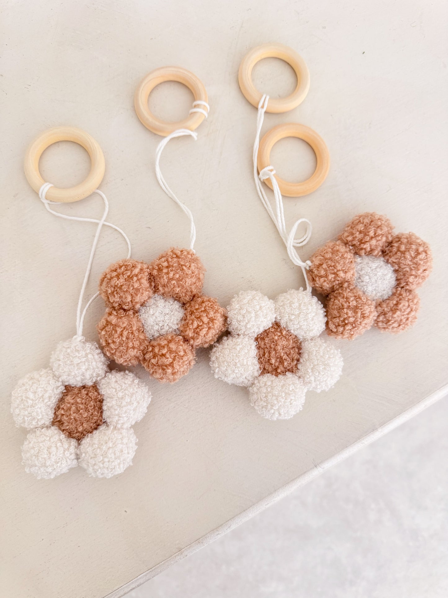 Bouclé Flower Baby Play Gym Toy Set