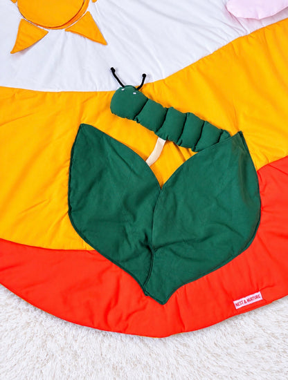 Baby Sensory Play Mat – Sunshine & Butterfly with Mirror and Rattle