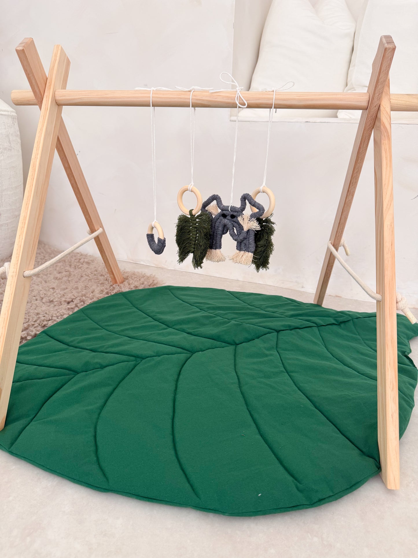 Elephant Macramé Baby Play Gym Toy Set