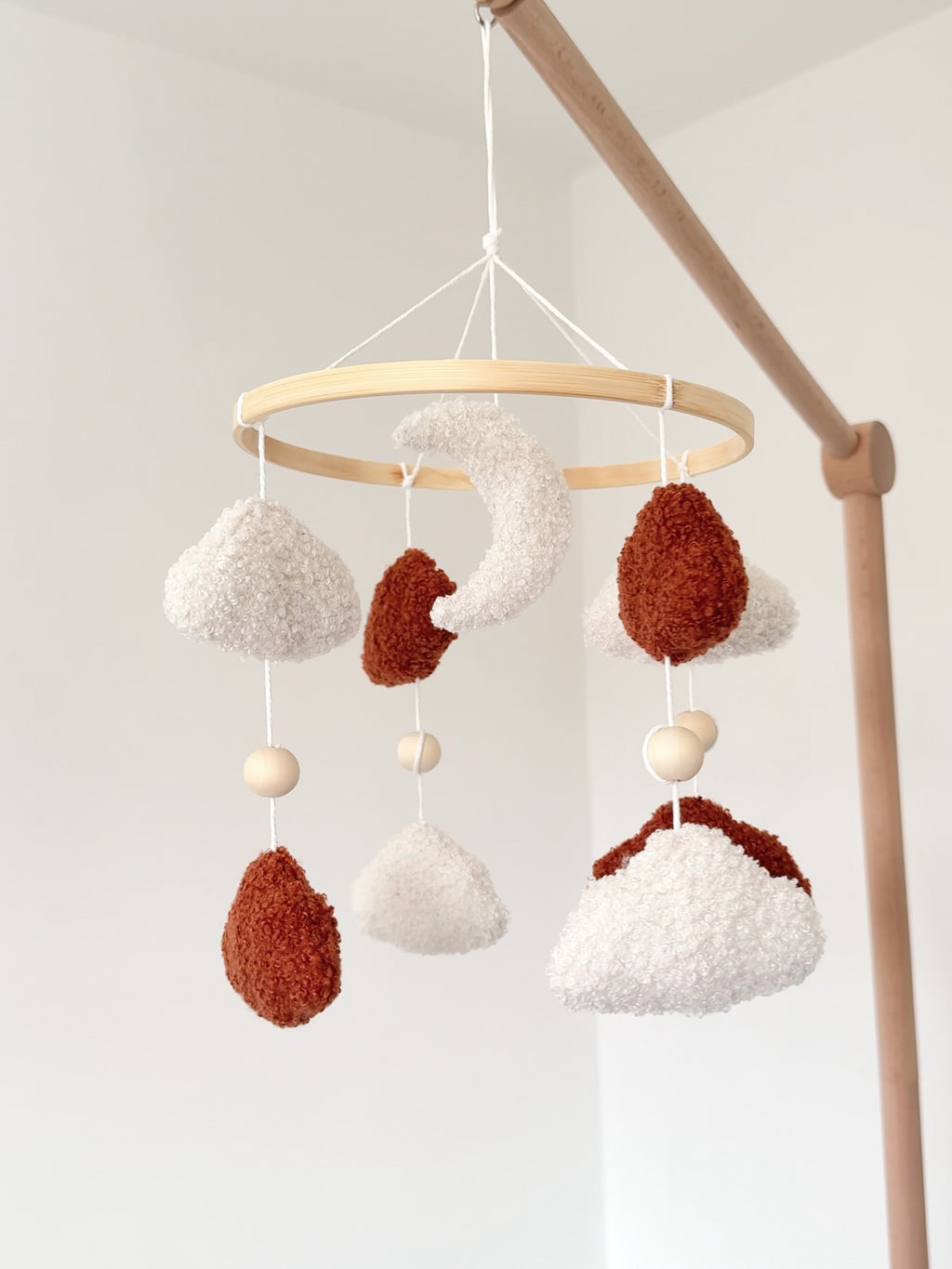 Bouclé Moon & Clouds Baby Mobile