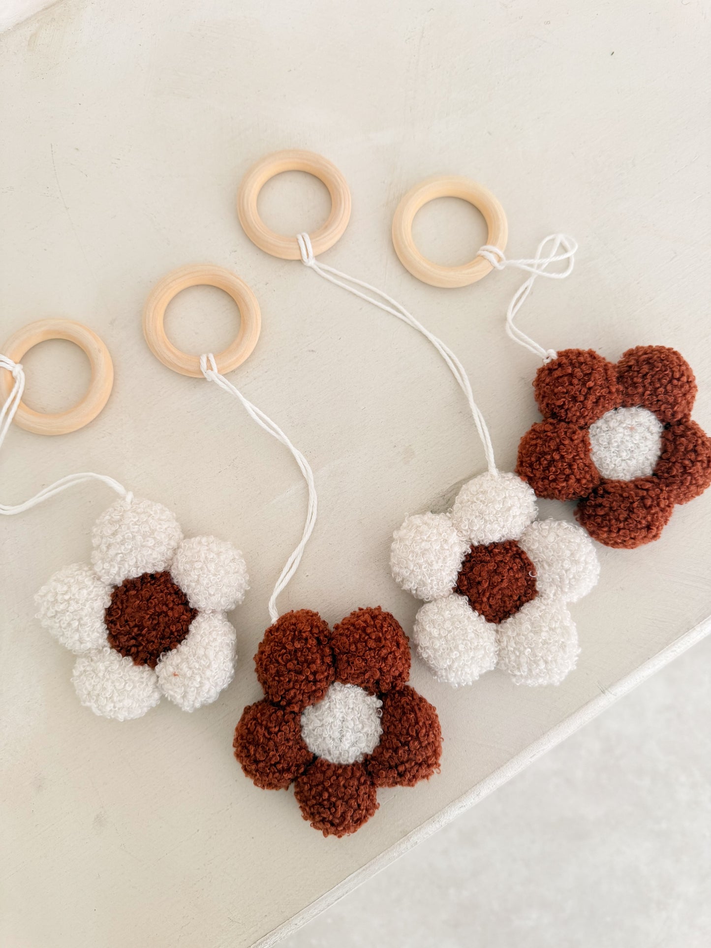 Bouclé Flower Baby Play Gym Toy Set