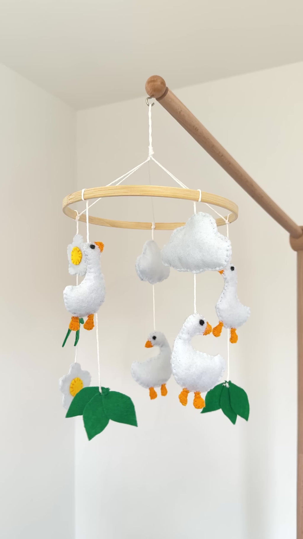 Felt Goose Baby Mobile