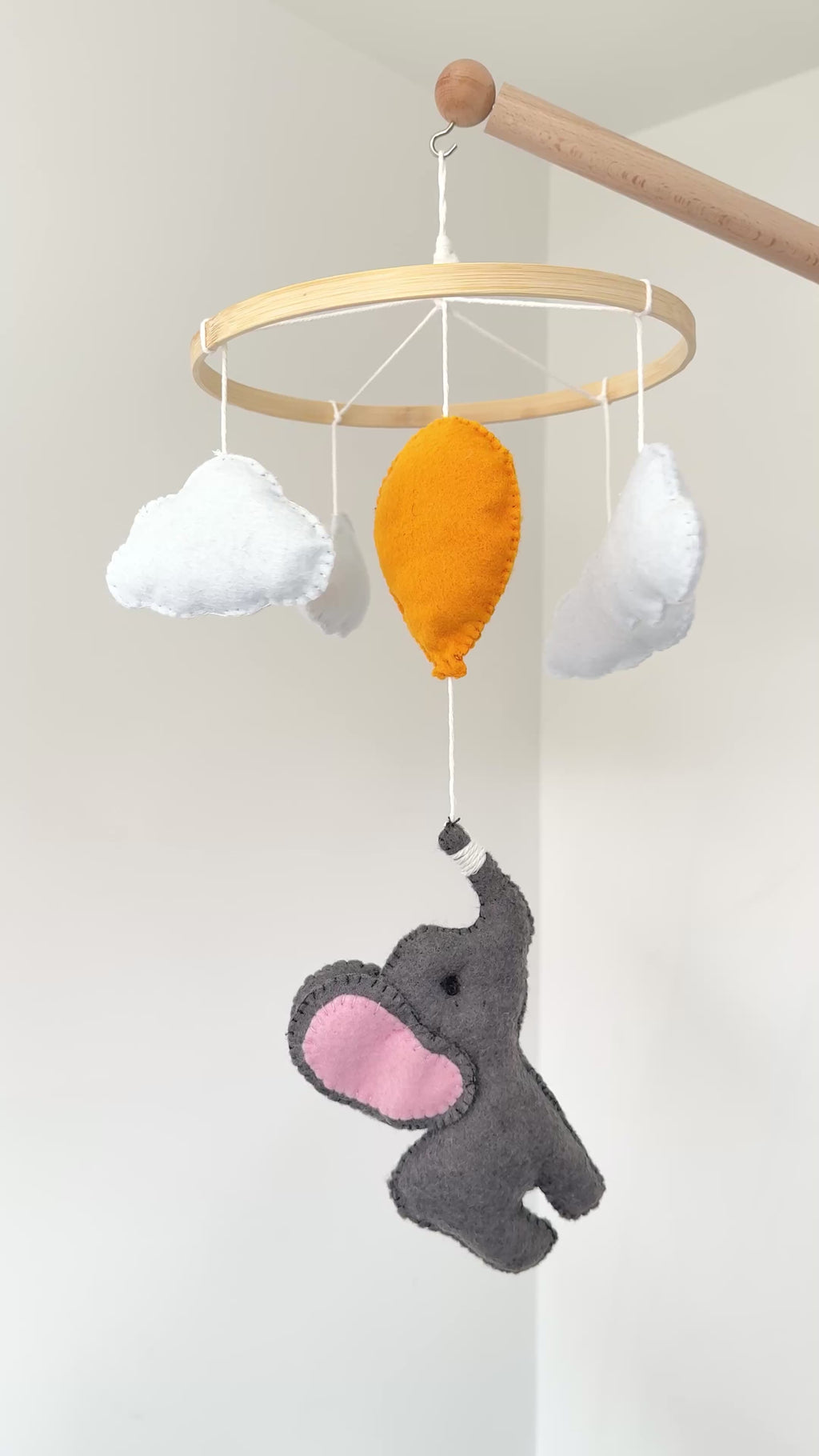 Elephant and Balloon Baby Mobile